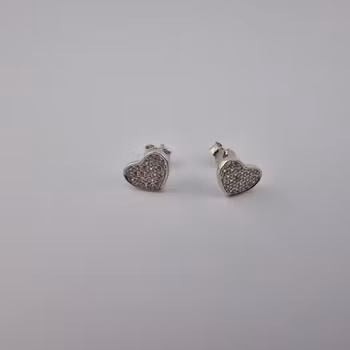 Hjärtformad örhänge Silver Smycken 0.6 x 0.8 cm
