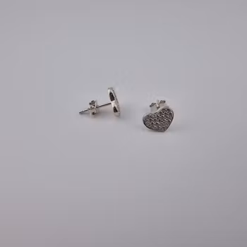 Hjärtformad örhänge Silver Smycken 0.6 x 0.8 cm