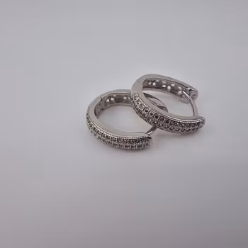 Ring örhänge Silver Smycken 1.6 x 0.4 cm