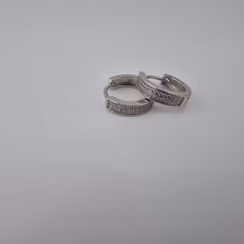 Ring örhänge Silver Smycken 1.2 x 0.3 cm