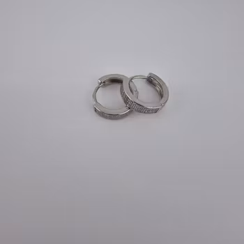 Ring örhänge Silver Smycken 1.2 x 0.3 cm