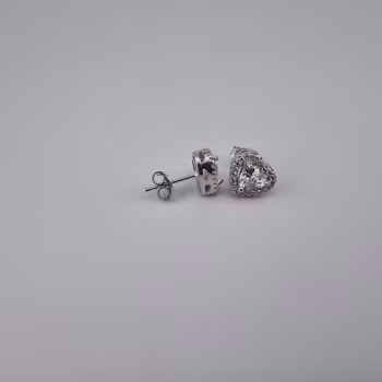 Hjärtformad örhänge Silver Smycken 0.7 x 0.9 cm