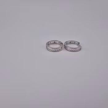 Ring örhänge Silver Smycken 1.4 x 0.3 cm