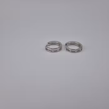 Ring örhänge Silver Smycken 1.4 x 0.3 cm
