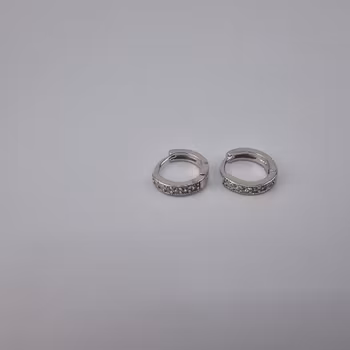 Ring örhänge Silver Smycken 1.0 x 0.2 cm