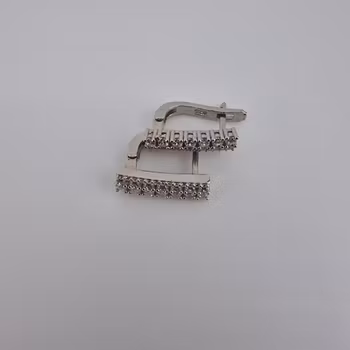 Örhänge med zirgon Silver Smycken 1.7 x 0.4 cm