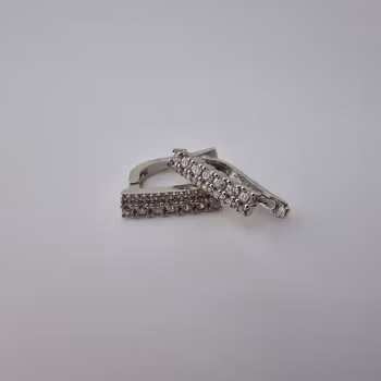 Örhänge med zirgon Silver Smycken 1.7 x 0.4 cm