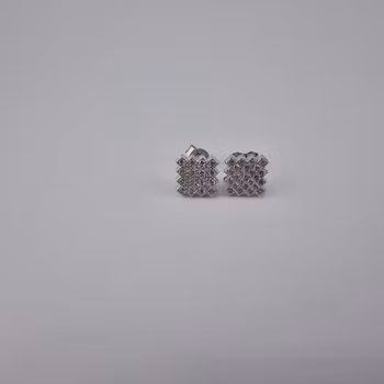 Fyrkantiga örhängen Silver Smycken 0.7 x 0.7 cm