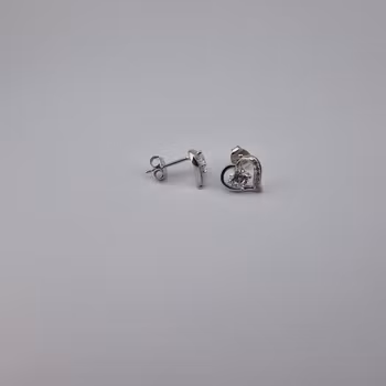 Hjärtformad örhänge Silver Smycken 0.8 x 0.8 cm