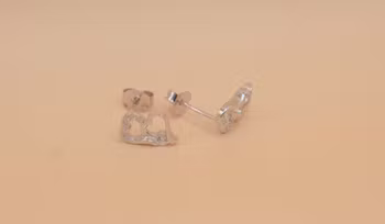 Hjärtformad örhänge Silver Smycken 1.0 x 0.7 cm