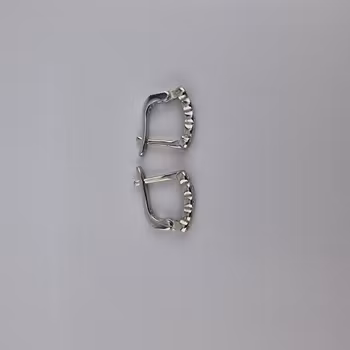 Örhänge med zirgon Silver Smycken 1.3 x 0.3 cm