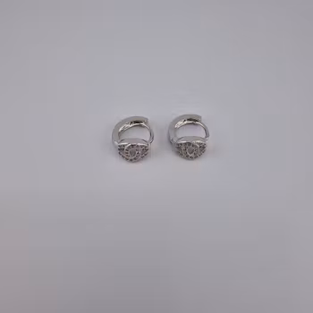 Ring örhänge Silver Smycken 1.0 x 0.6 cm