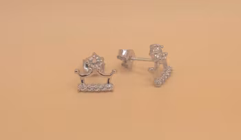 Kronan örhänge Silver Smycken 1.0 x 1.0 cm