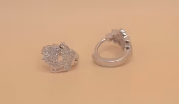 Ring örhänge Silver Smycken 1.0 x 0.3 cm