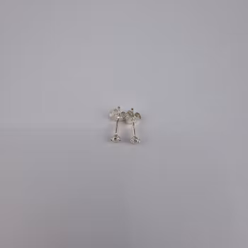 Enkel örhänge Silver Smycken 0.3 cm