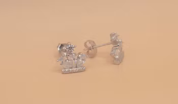 Kronan örhänge Silver Smycken 1.0 x 1.0 cm