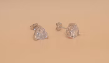 Runda örhänge med zirgon Silver Smycken 0.8 x 0.8 cm