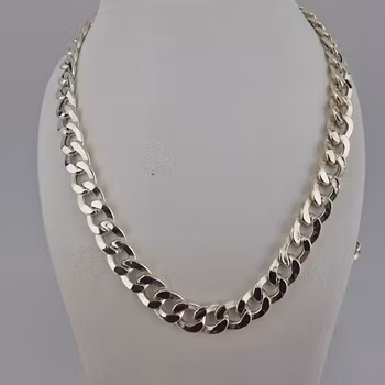 Pansar Halsband Silver Smycken 55.0 cm