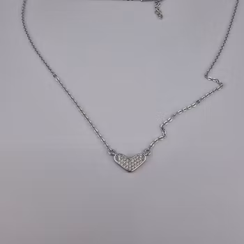 Hjärtformad Halsband Silver Smycken 23.0 cm