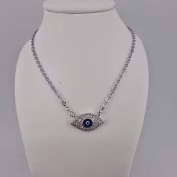 Öga halsband Silver Smycken 23.0 cm