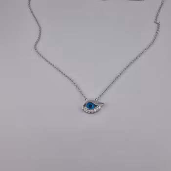 Öga halsband Silver Smycken 23.0 cm