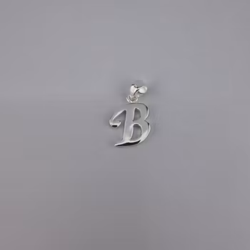 Bokstav hänge B slät Berlock Silver Smycken