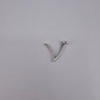 Bokstav hänge V med zirgon Berlock Silver Smycken