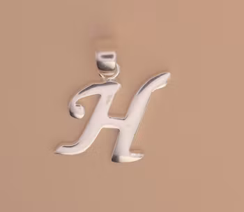 Bokstav hänge H slät Berlock Silver Smycken