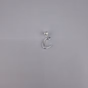 Bokstav hänge C slät Berlock Silver Smycken
