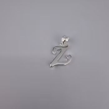 Bokstav hänge Z slät Berlock Silver Smycken