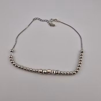 Rundpärlarmband Silver Smycken 26.0 cm