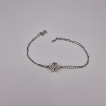 Dam armband med zirgon Silver Smycken 20.0 cm