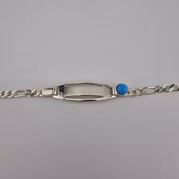 Barn armband med blå sten Silver Smycken 15.0 cm