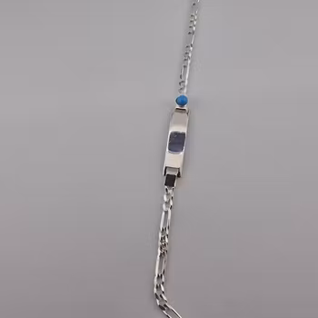 Barn armband med blå sten Silver Smycken 15.0 cm