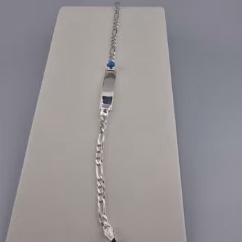 Barn armband med blå sten Silver Smycken 15.0 cm