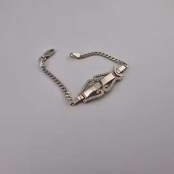 Barn armband med zirkonia Silver Smycken 13.0 cm
