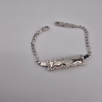 Barnarmband med kubisk zirkonia Silver Smycken 13.0 cm