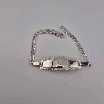 Barn armband med zirkonia Silver Smycken 13.0 cm