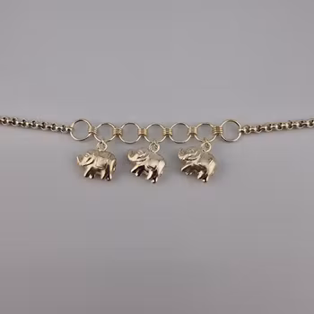Elefant armband Silver Smycken 20.0 cm