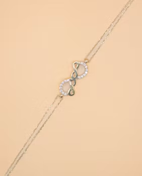 armband med evigt Guld 17.0 cm