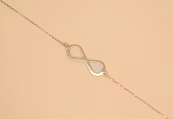 Armband med evigt Guld 19.0 cm