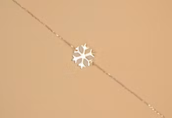 Armband med snöflinga berglock Guld 18.0 cm