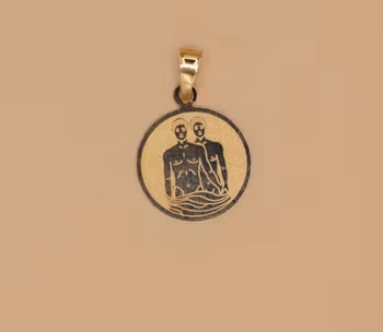 Gemini hänge Berlock Guld
