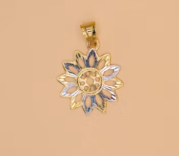 Blomma hänge Berlock Guld