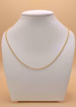 Rundankar platt halsband Guld 38.0 cm
