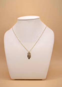 Halsband med fågel berlock Guld 41.0 cm