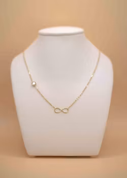 Halsbans med evigt Berlock Halsband Guld 42.0 cm