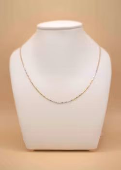 Halsband två färjade Guld 45.0 cm