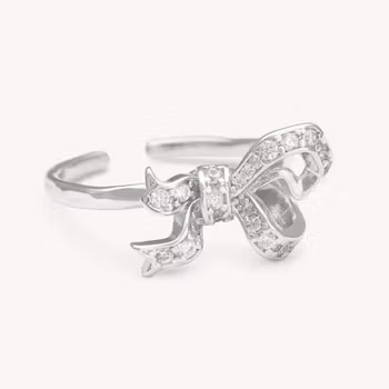 Versaille bow ring - Crystal (silver) Lily & Rose Varumärke
