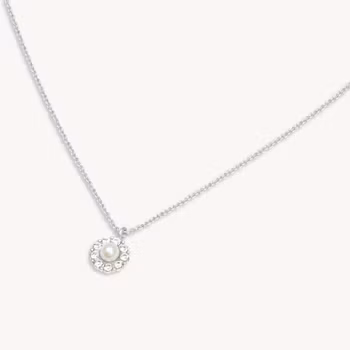 Petite Miss Sofia pearl necklace - Crystal (Silver) Lily & Rose Varumärke